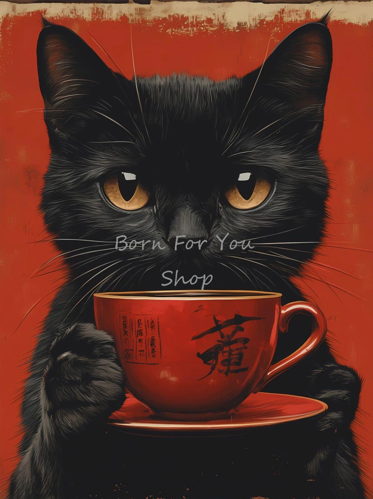 Japanse Edo Stijl Zwarte Kat E - Japanese Eating Lifestyle recensie en prijs